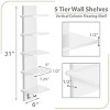 Sorbus 2 Pack 5 Tier Wall Mounted Floating Shelf Unit with Hooks - Home Decor and Storage Organizer - 2 of 4