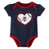 MLB Minnesota Twins Infant Girls' 3pk Bodysuit - 4 of 4