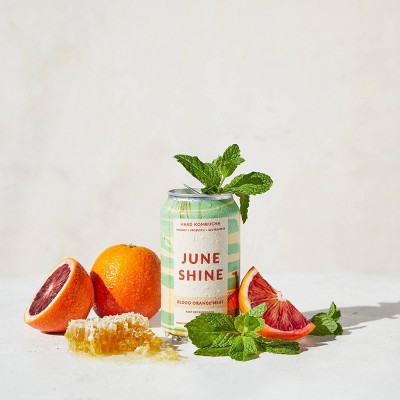 JuneShine Blood Orange Mint Hard Kombucha 6pk /12 fl oz