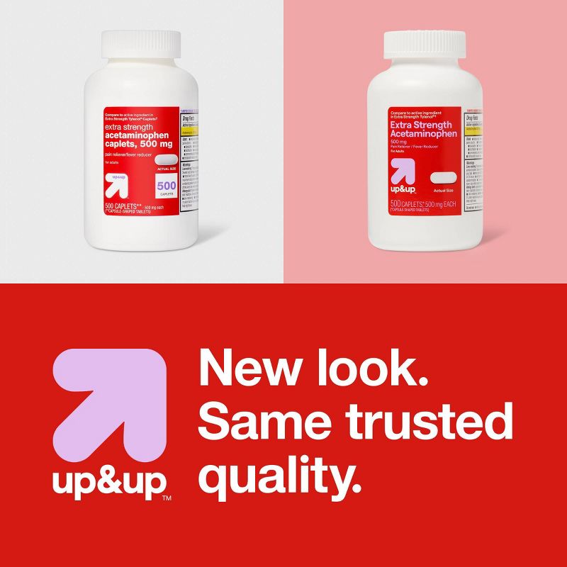 Acetaminophen Extra Strength Pain Reliever & Fever Reducer Caplets - up & up™, 6 of 7
