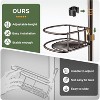 HAMITOR Corner Shower Caddy Tension Pole: Rustproof Bathroom Organizer Shelves for Bathtub Shampoo Accessories Storage Holder - 3 of 4