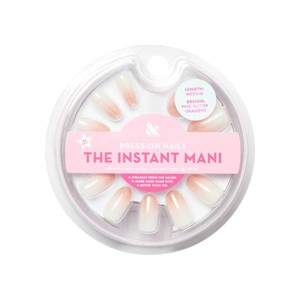 Olive & June Press-On Fake Nails - M Oval - Pink Glitter Gradient - 42ct - 1 of 4