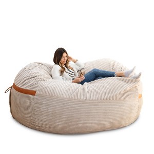 Big Joe Bean Bag Chair with Removeable Cover, Foam Filled, Multiple Sizes and Fabrics, All Ages - 1 of 4