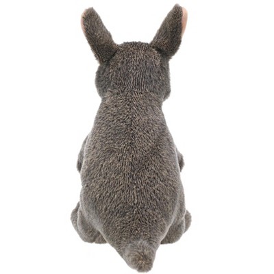 Gray and White Plush Kangaroo with Joey, 8 Inches