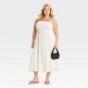 Women's Smocked Midi A-Line Dress - Ava & Viv™ - 3 of 3