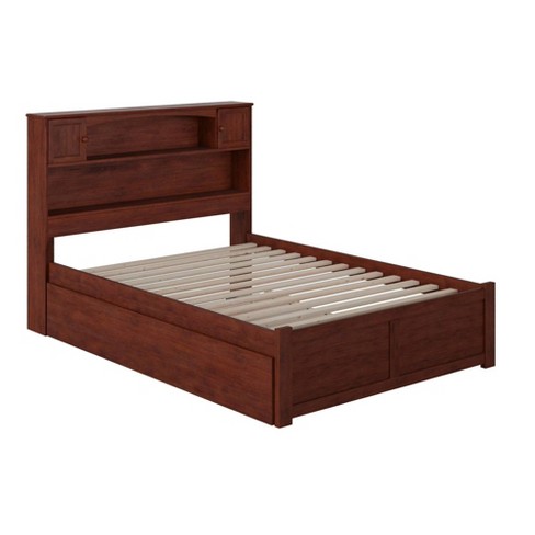 Full Newport Bed With Full Urban Trundle Bed Flat Panel Footboard ...