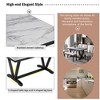 YOOCOZZ  Modern 6-Piece Dining Set with Marbled Table- White - 4 of 4