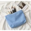 Kitcheniva Corduroy Makeup Bag with Zipper Closure, Blue - 3 of 4