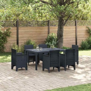 vidaXL Garden Table Anthracite 150 x 100 x 73 cm poly rattan - 1 of 1
