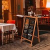 Artloge Heavy Duty A-Frame Magnetic Chalkboard 2-Sided FreestandingChalkboard Sign Sidewalk Cafe Menu Board Wedding Signage -Natural Wood - 2 of 4