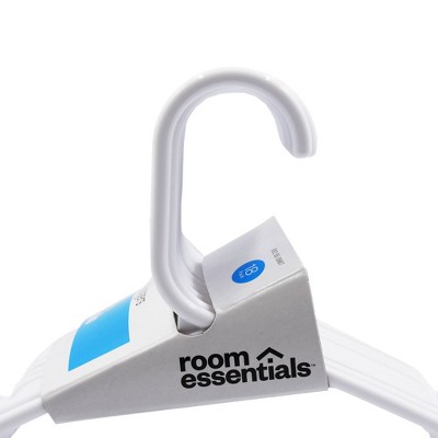 18pk Plastic Hangers White and Black - Room Essentials: Storage for Dresses, Skirts, Sweaters, Pants, Shirts (3)