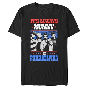 Mens It's Always Sunny In Philadelphia American Retro Poster T Shirt - 1 of 4