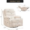 Coucheta 360° Swivel Recliner Chair - Massage & Heat, Oversized Rocking Recliner with Cup Holders (33"W) - 3 of 4