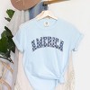 Simply Sage Market Women's Retro America Stars Short Sleeve Garment Dyed Tee - 3 of 4