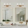 Dewdrop Industrial 3-Light Bathroom Vanity Light Matte Black Iron Finish with Frosted Glass Shades ETL Certified Wall Sconce - 4 of 4
