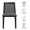 Modway Monarch Wood Dining Accent Chair with Cane Back and Padded Seat in Black Black Gray - 2 of 4