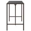 vidaXL Bar Table with Glass Top Brown 70.9 in.x27.6 in.x43.3 in. Poly Rattan - 4 of 4