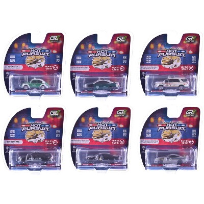 "Hot Pursuit" Series 47 Set of 6 Police Cars 1/64 Diecast Model Cars by Greenlight