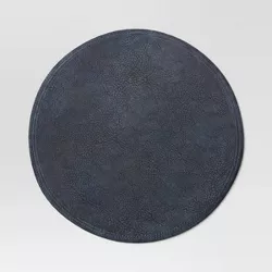 Faux Leather Decorative Charger Blue - Threshold™