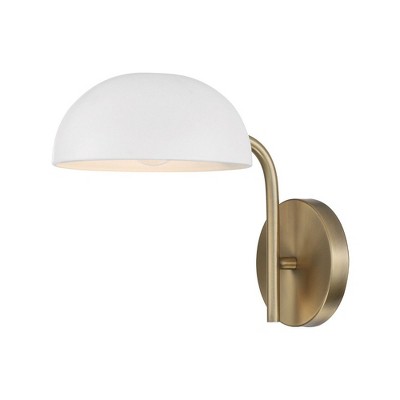 Capital Lighting Reece 1 - Light Wall Light in  Aged Brass/White