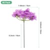Unique Bargains Plastic Durable Realistic Reusable Silk Hydrangea Flowers with Stems for Home Decor/Wedding 9.84 In - 3 of 4