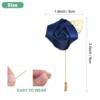 Unique Bargains Wedding Groom Suit Ribbon Rose Flower Lapel Pin with Gold Leaf 1 Pc - 3 of 4