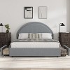 TackView Queen Bed Frame with Storage Drawers,Boucle Platform Bed with Round Headboard, Heavy Duty & Noise Free, No Box Spring Needed - 2 of 4