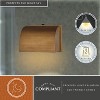 VAXCEL Walsh Dusk to Dawn ADA Dark Sky Outdoor Wall Light Fixture Lantern, Warm Brass, 7 inch W - 3 of 4