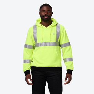 Mobile Warming Mens Heated Hi-Vis Pullover Hoodie - 1 of 4