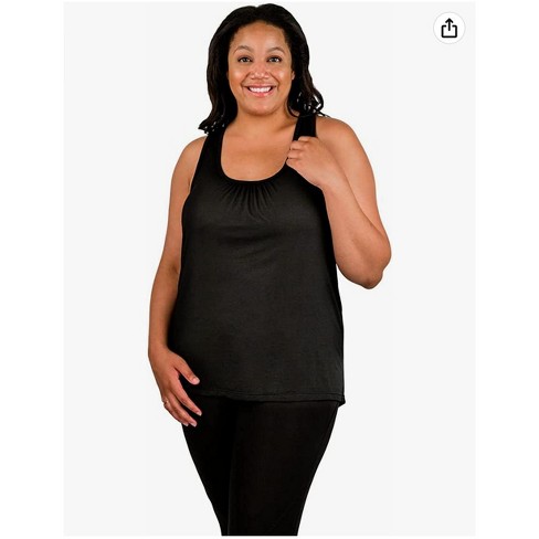 Womens Nursed Tank Tops Built in Bra Top for Breastfeeding