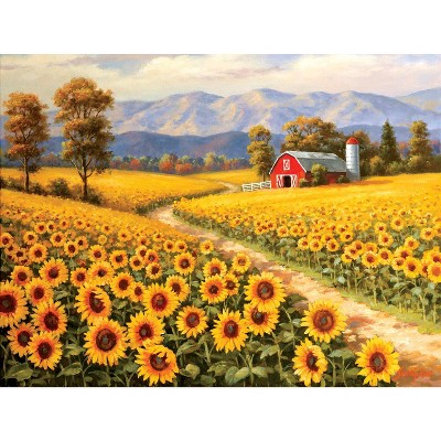 Sunsout Red River Sunflower Farm 300 pc   Jigsaw Puzzle 36624