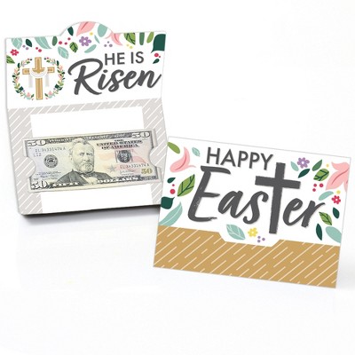 Big Dot of Happiness Religious Easter - Christian Holiday Party Money and Gift Card Holders - Set of 8