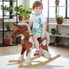 Mshliw Wooden Toddler Rocking Horse with Plush Saddle, Nursery Rhyme Music & Stable Base for Kids Ages 3+, Halloween gift - 3 of 4