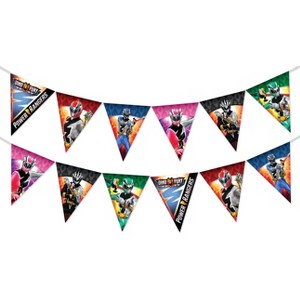 Treasures Gifted Power Rangers Birthday Banner Pennant - Power Rangers Party Supplies - 1 Pack - 1 of 1