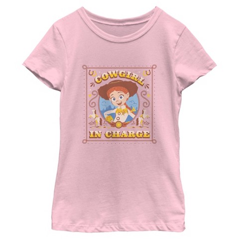 Toy Story Girls Toy Story 5 Cowgirl In Charge T Shirt - Light Pink - Small