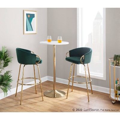 Pebble 24 Bar Height Table Gold/Whites - LumiSource