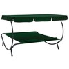 VidaXL Patio Lounge Bed with Canopy and Pillows Green - 4 of 4