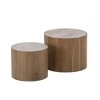 Alilang 18.90 inches Round Wooden Nesting Coffee Tables Modern Minimalist Design Set of Two-Walnut - 2 of 4