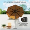 Square Patio Umbrella Base, 29 lbs Metal Umbrella Stand Base with Adjustable Foot Pads, Heavy Duty Patio Umbrella Holder for 1.5"/1.9" Umbrella Poles - 4 of 4