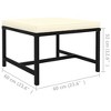 Sectional Footrest with Cushion Black Poly Rattan vidaXL - 4 of 4