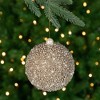 Northlight Glittered Beads Christmas Ball Ornament - 4" - Gold - 2 of 4