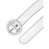 INSPIRE CHIC Women's Metal Pin Buckle Transparent Adjustable Belt - 2 of 4