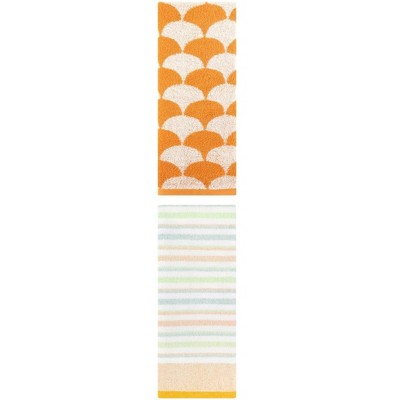 REGALWOVEN Cotton Absorbent Soft Decorative Hand Towel for Bathroom 13" x 29"/13" x 27" 2 Pcs