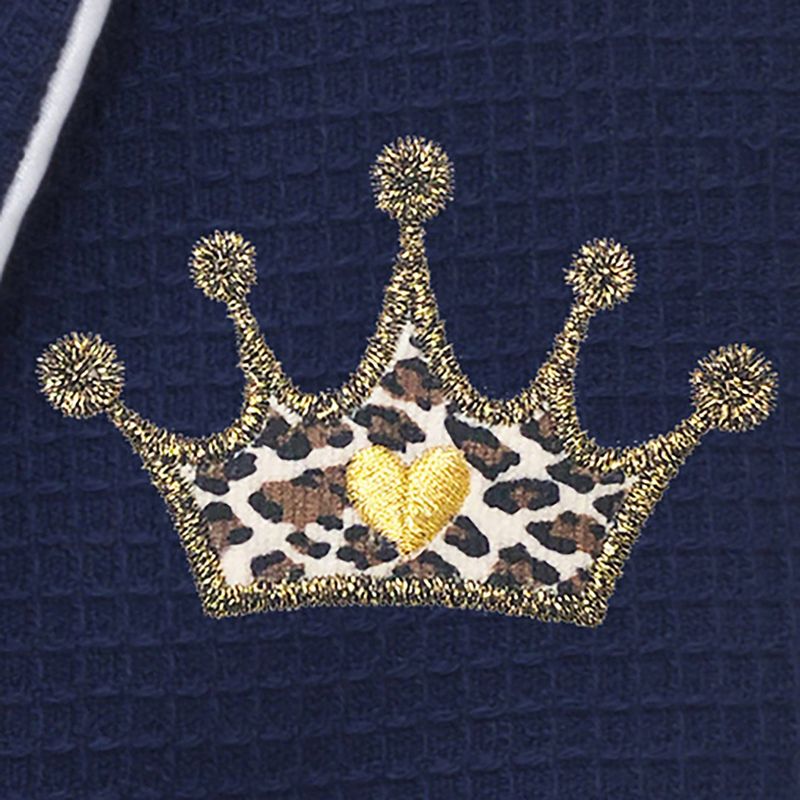 Waffle Terry Bathrobe with Cheetah Crown Design - Linum Home Textiles, 3 of 5