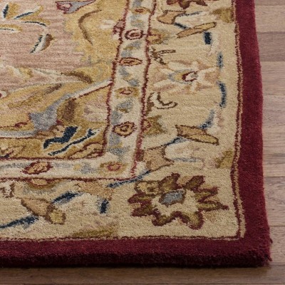 Handmade Gold and Ivory Wool Tufted Area Rug 4' x 6'