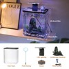1.5 Gallon Fish Tank, Aquarium Starter Kits with Silent Filter, LED Light, Oxygen Generator and Landscaping Decor, Office Desktop Rectangular - 2 of 4