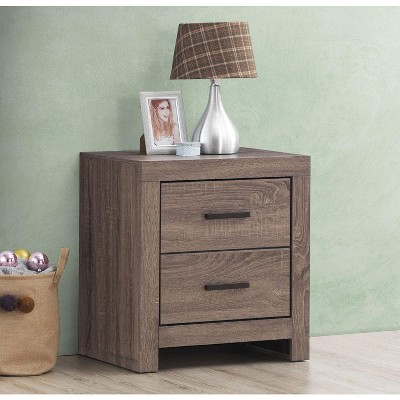 NicBex Nightstand with 2 Drawers,Modern Side Table with Storage Space and Wood Frame,Bedside Table for Bedroom,Living Room