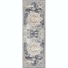 Acekool 2x6 Beige Oriental Medallion Runner Rug, Low Pile Non-Slip Vintage Accent Carpet for Living Room, Bedroom, Office - 2 of 4