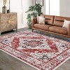 Soft, Durable Boho Area Rug – Large, Stain Resistant, Machine Washable, Non-Slip Vintage Carpet for Living Room, Kitchen, Nursery - 3 of 4