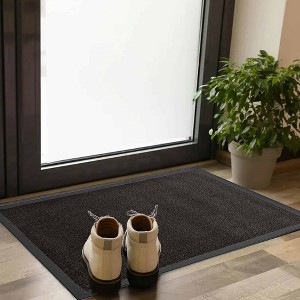 Evideco French Home Goods Heavy-Duty Non-Slip Rubber Door Mat for High Traffic Areas - Available in Multiple Sizes and Colors - 1 of 4